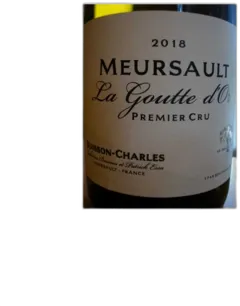 aperçu du vin Meursault Goutte d’or 1er Cru Dom. Buisson Charles 2018