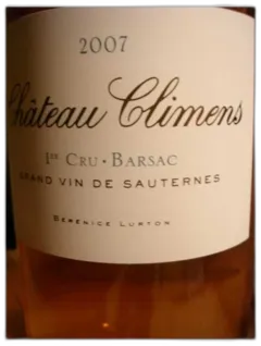 capture du vin Chateau Climens 2007