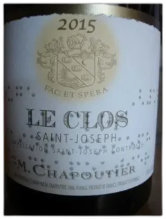 photo du vin Saint Joseph Rouge le Clos Chapoutier 2015