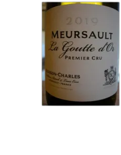 photo du vin Meursault Goutte d’or 1er Cru Dom. Buisson Charles 2019
