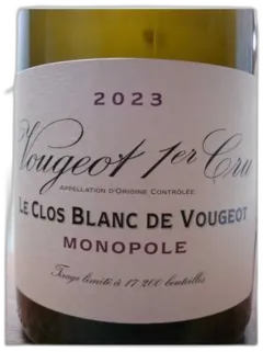 photo du vin Clos Blanc de Vougeot Domaine de la Vougeraie 2023