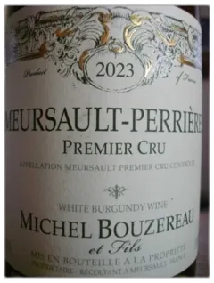 image du vin Meursault Perrieres 1er Cru Michel Bouzereau 2023