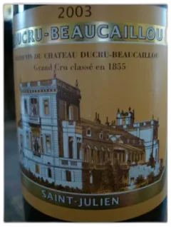 photo du vin Chateau Ducru Beaucaillou 2003