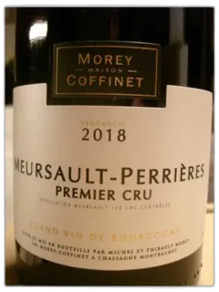 aperçu du vin Meursault Perrieres 1er Cru Morey Coffinet 2018