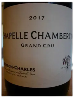 image du vin Chapelle Chambertin Grand Cru Dom. Buisson Charles 2017