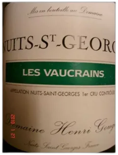 image du vin Nuits Saint Georges les Vaucrains Gouges 2009