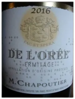illustration du vin Hermitage Blanc de l’Orée Chapoutier
