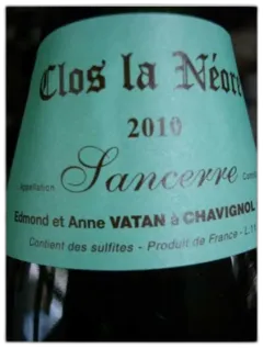 photo du vin Sancerre Edmond Vatan Clos la Néore
