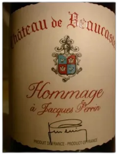 photos du vin Chateauneuf du Pape Beaucastel Rouge Hommage a Jacques Perrin