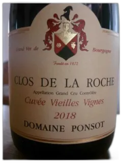 photo du vin Clos de la Roche Domaine Ponsot