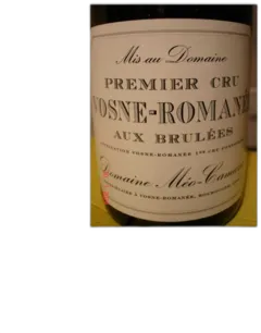 photos du vin Vosne Romanee 1er Cru Aux Brulees Meo Camuzet 2013