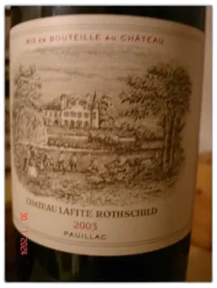 image du vin Chateau Lafite Rothschild 2003 1er Cru Pauillac