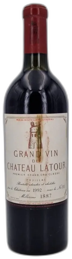image du vin Château Latour 1887 Pauillac 1er Grand Cru Classé