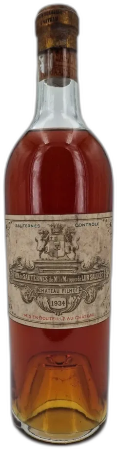 illustration du vin Château Filhot 1934 Sauternes 2ème Grand Cru Classé