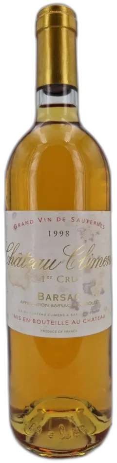 photo du vin Château Climens 1998 Barsac Sauternes) 1er Grand Cru Classé
