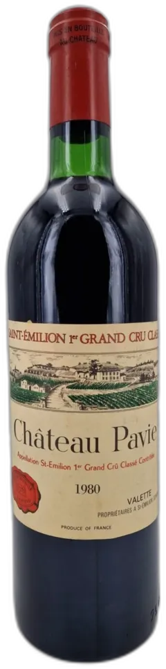 photo du vin Château Pavie 1980 Saint-Emilion 1er Grand Cru Classé A