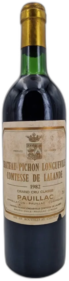 image du vin Château Pichon-Longueville Comtesse de Lalande 1982 Pauillac 2ème Grand Cru Classé