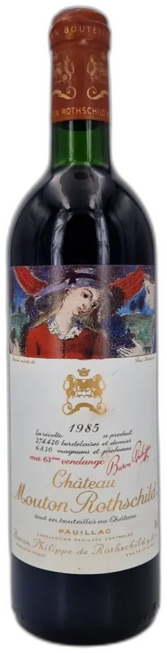 photo du vin Château Mouton Rothschild 1985 Pauillac 1er Grand Cru Classé