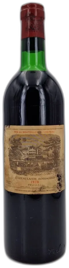 vue du vin Château Lafite Rothschild 1978 Pauillac 1er Grand Cru Classé