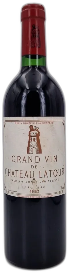 vue du vin Château Latour 1980 Pauillac 1er Grand Cru Classé