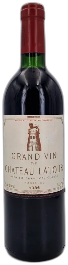 photo du vin Château Latour 1986 Pauillac 1er Grand Cru Classé