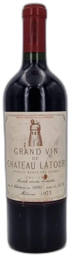 illustration du vin Château Latour 1923 Pauillac 1er Grand Cru Classé