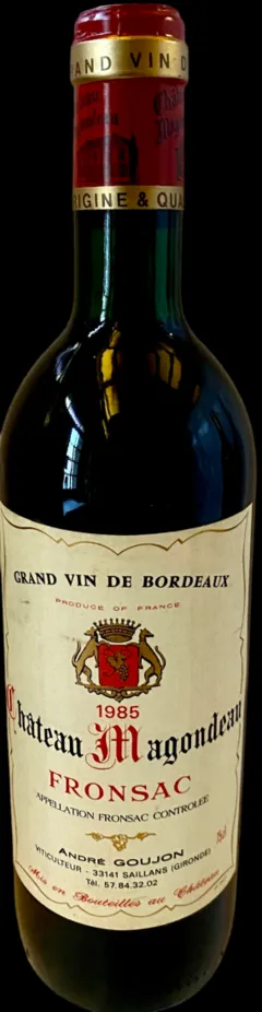 image du vin Château Magondeau 1985