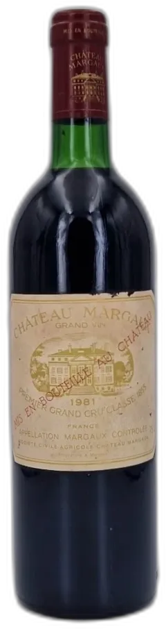 photo du vin Château Margaux 1981 Margaux 1er Grand Cru Classé