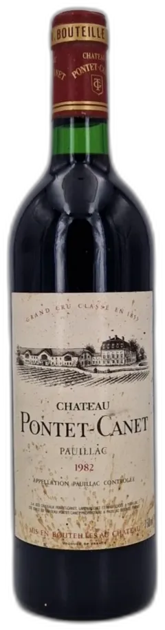 photo du vin Château Pontet-Canet 1982 Pauillac 5ème Grand Cru Classé