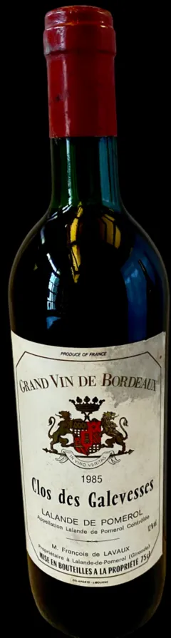 image du vin Clos des Galevesses 1985