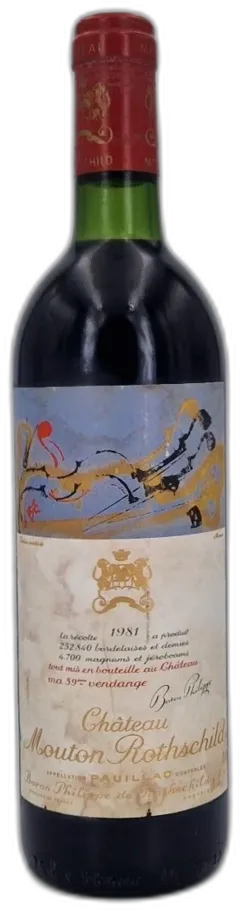 photo du vin Château Mouton Rothschild 1981 Pauillac 1er Grand Cru Classé