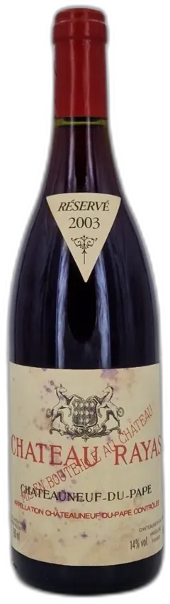 photo du vin Château Rayas 2003 Châteauneuf-du-Pape