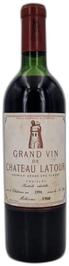 photo du vin Château Latour 1960 Pauillac 1er Grand Cru Classé