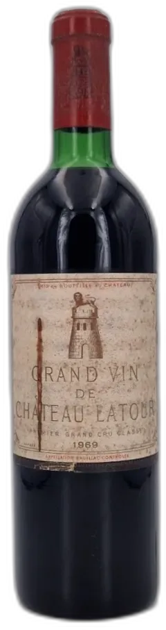 vue du vin Château Latour 1969 Pauillac 1er Grand Cru Classé
