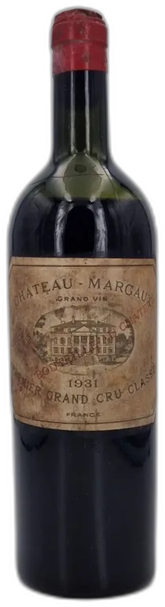 image du vin Château Margaux 1931 Margaux 1er Grand Cru Classé