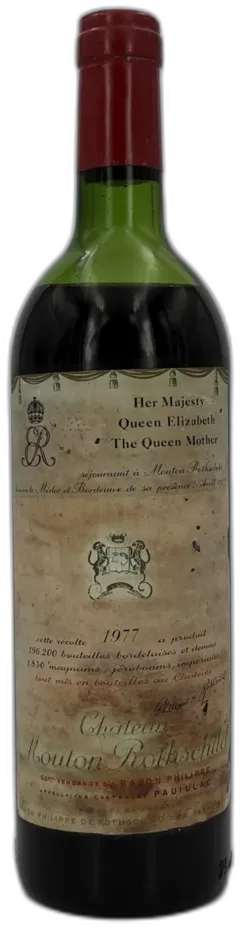 photo du vin Château Mouton Rothschild 1977 Pauillac 1er Grand Cru Classé