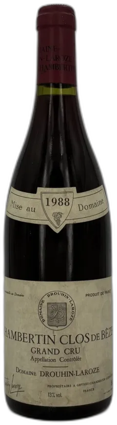 aperçu du vin Domaine Drouhin-Laroze Chambertin Clos de Bèze 1988