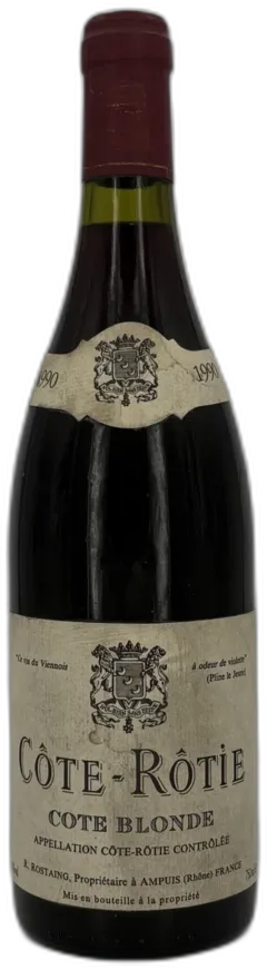 vue du vin Domaine René Rostaing Côte-Rôtie Cote Blonde 1990