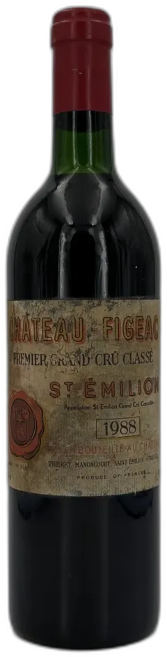 vue du vin Château Figeac 1988 Saint-Emilion 1er Grand Cru Classé A