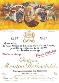 image du vin Château Mouton Rothschild 1987