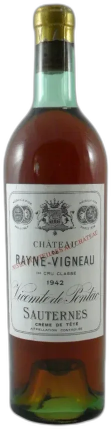 photo du vin Château Rayne-Vigneau 1942 Crème de Tête