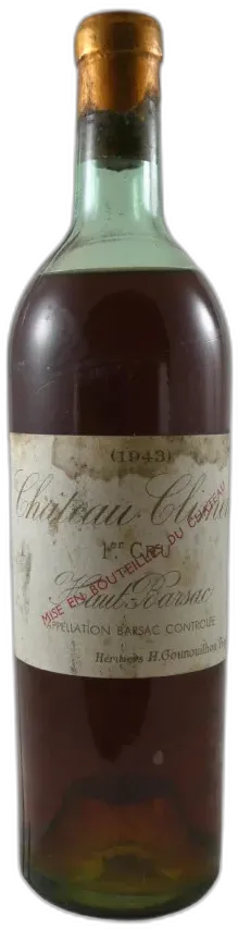 capture du vin Château Climens 1943