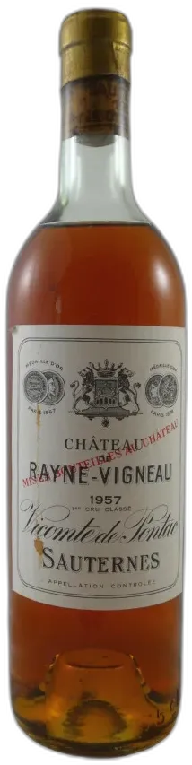 capture du vin Château Rayne-Vigneau 1957