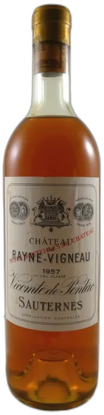 capture du vin Château Rayne-Vigneau 1957