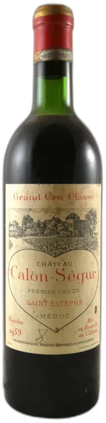 capture du vin Château Calon-Ségur 1959