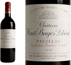 photo Château Haut-Bages Liberal Rouge 1998 Cinquième Cru Classé en 1855