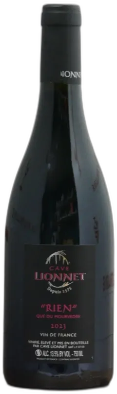 photo du vin Vin de France Cave Lionnet "Rien Que du Mourvèdre" 2023