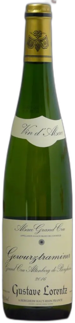 vue du vin Gewurztraminer Gustave Lorentz Grand Cru Altenberg de Bergheim