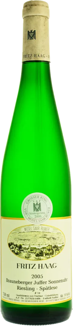 photo du vin Riesling Brauneberger Juffer Sonnenuhr Spatlese Auktion