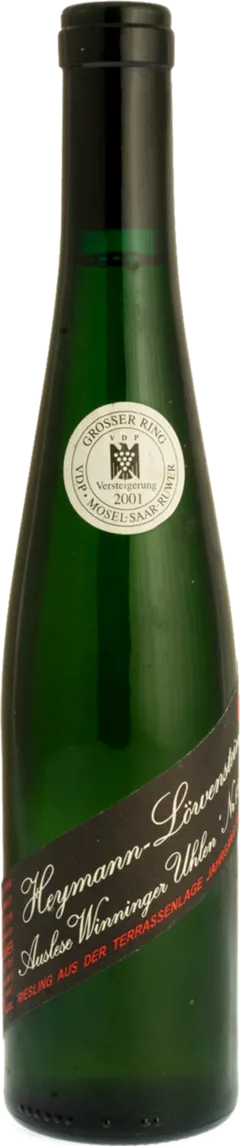 capture du vin Riesling Uhlen Auslese Lange Goldkapsel Auktion